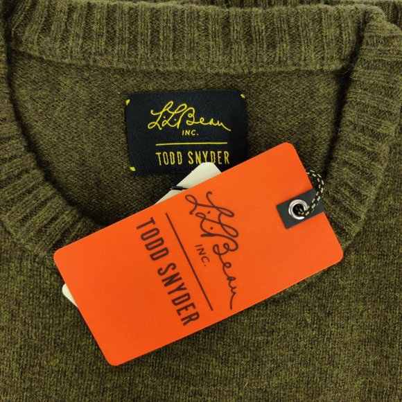 NWT LL Bean x Todd Snyder Trout Fish Wool Sweater Mens Medium - Picture 7 of 8